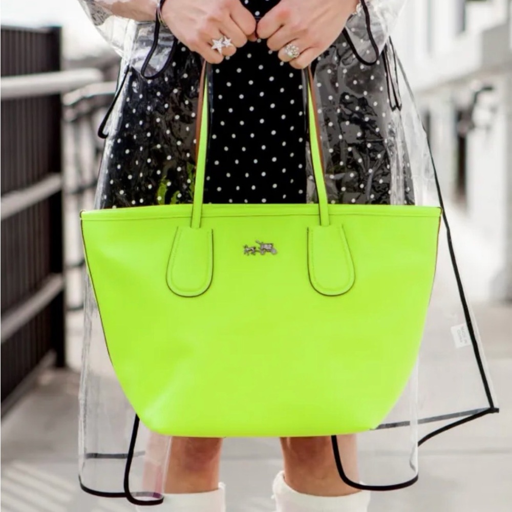 Coach Neon electric Green Tote Bag